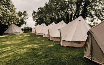 Bell Tent Village for a wedding near Cirencester - Brilliant Bell Tent Hire