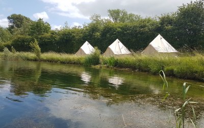 Private Lake Glamping Party South Cerney, Nr Cirencester - Brilliant Bell Tent Hire
