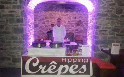Flipping Crepes wedding Carriage rooms