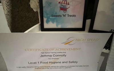 Food hygiene certificate..