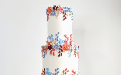 Frosty Spring 2-Tier Floral Cake