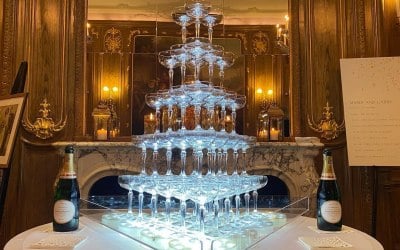 A champagne tower is an EYE CATCHER