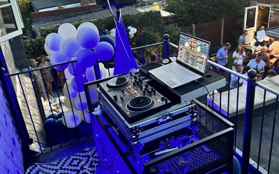 CS Entertainment outdoor DJ hire Balcony set up