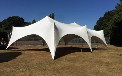 Simple Capri marquee used as shade.