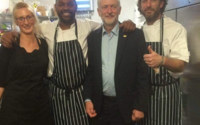 Jeremy Corbyn with the Piquant Team
