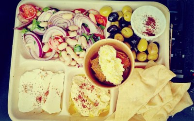 Our Meze Box - Filled with delicious Mediterranean treats for those that cant decide!