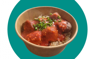 Spicy Meat Ball Rice Bowl