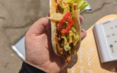 Spicy pork taco 
