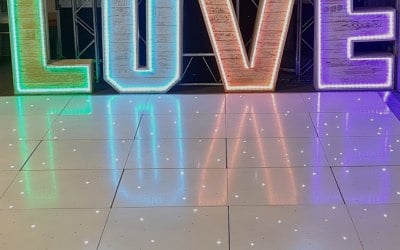 disco, led dancefloor and love letters 