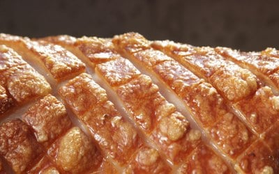 The crunchy crackling from Hog and rooster