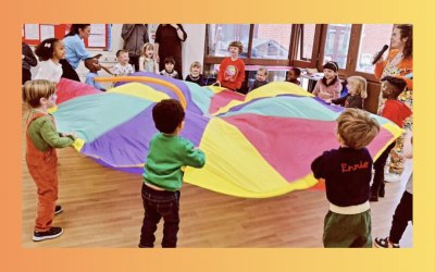 Parachute games for a joint birthday party  