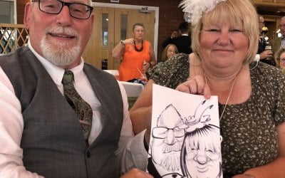 Great fun at a wedding by Mick Wright Caricatures