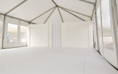 Robust Light grey party tent flooring