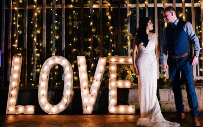 Light up love letters for hire