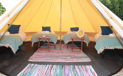 Bell Tents, suitable for 2-6 people sharing