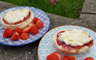 A lovely serving suggestion from one of our regular customers strawberries and cream the perfect combo! 
