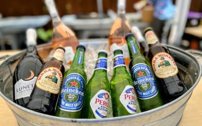 A secection of icey cold bottled beers being served at a recent summer fate