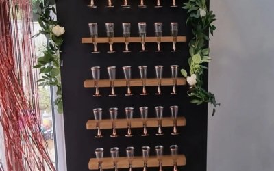 Hire Our Prosecco Wall as an addition to your day and be ready for arrivals or speaches at your requirements! 