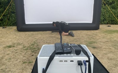 20ft inflatable screen and projector 