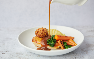 Fine Dining - Duo of Chicken with Creamy mash and organic seasonal Vegetables 