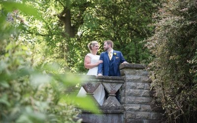 Wedding portrait at Bath Botanical Gardens