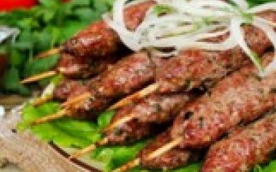 Succulent kebabs made from tender meat, masalas and seasoning, put on a skewer and grilled golden