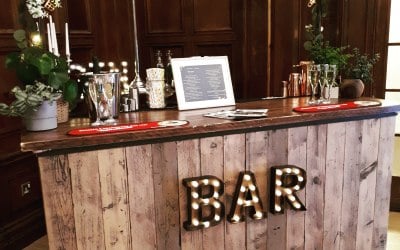 Our 6ft Dry HIre bar for your Event