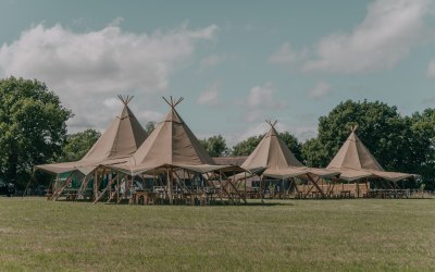 Corporate Event - Supplied three Giant Hat tipis and one Midi Hat tipi+ Furniture
