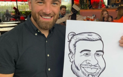 A personalised caricature portrait to take home with you!
