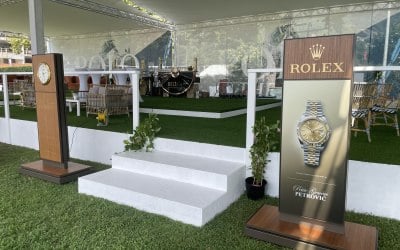Exclusive Polo VIP tent and stage for event in Europe