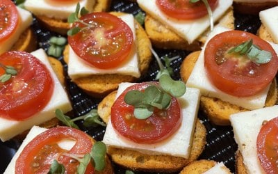 Cheese & Tomato bruschetta
