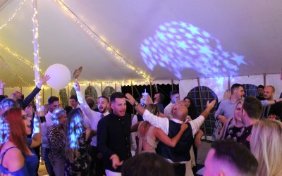 Festival style Wedding in a Marquee