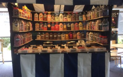 Inside sweet stall