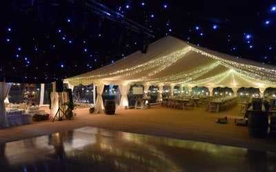 Marquee Interior with Starlight Lining