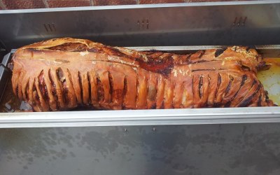 Slow roasted 12 hour hog 