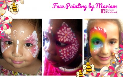 Girls face painting, birthday parties