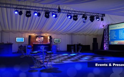 Marquee lighting and sound in Cumbria and Lancashire