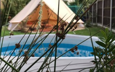 Bell Tent & Hot Tub Combo