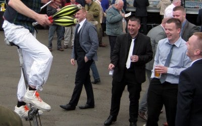 Juggler on a Unicycle Ayr races 