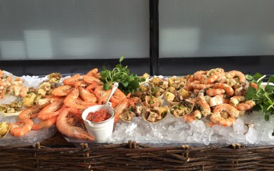 Decadent seafood display 