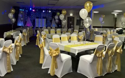 venue dressing chair covers,linen,balloons,lots more,leeds 