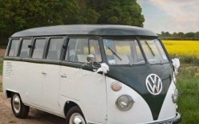 Split screen camper Wedding transport and photo booth Norfolk and Suffolk.