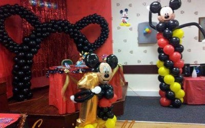 Mickey mouse first birthday decoration.