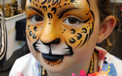 Facepaint, face paint, Leopard, Cheetah, kids, entertainment, Birmingham, 