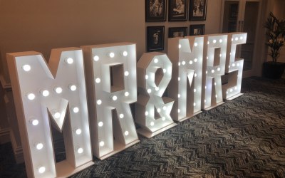 White, Floral & Rustic Light Up Letters