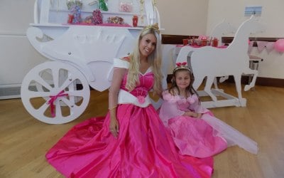 Princess Aurora at a birthday party 