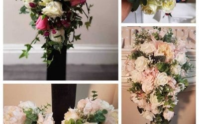 Floral Bouquets from silk to fresh for the bridal party or to dress a room. These are custom made to your theme and prices vary depending on flowers that are in season.