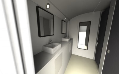 Luxury Toilet Trailer - Interior