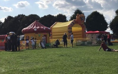 Family inflatable fun day