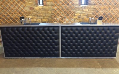 Leather Chesterfield Bar fronts for a classy & elegant look